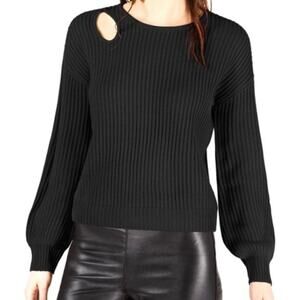 Bar III Women’s Black Cut Out Sweater Size S